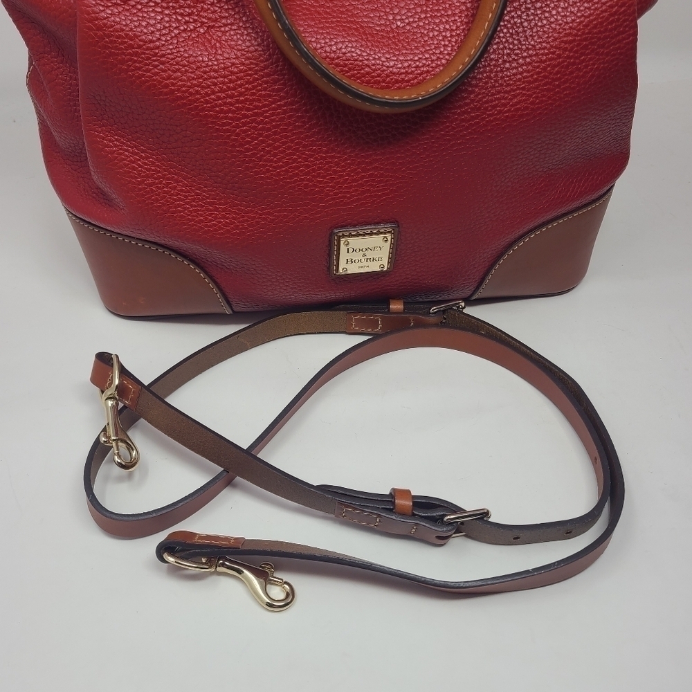 Dooney & Bourke | Women's Vintage Red Pebble Grain Brenna Bag (One Size) - Picture 7 of 16